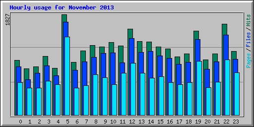 Hourly usage for November 2013