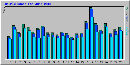 Hourly usage for June 2018