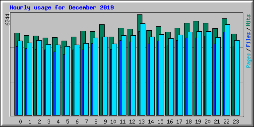 Hourly usage for December 2019