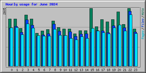 Hourly usage for June 2024