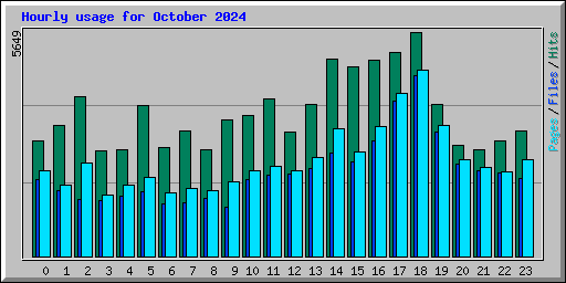 Hourly usage for October 2024