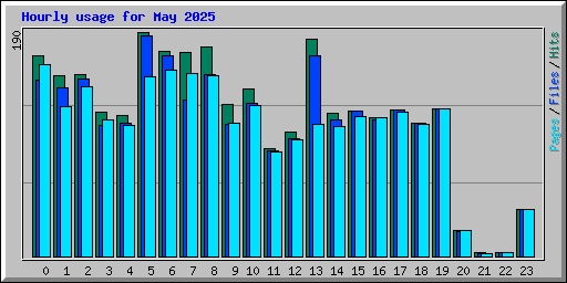 Hourly usage for May 2025
