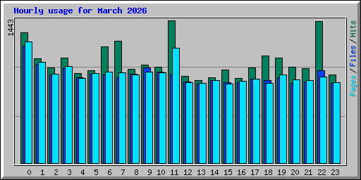 Hourly usage for March 2026