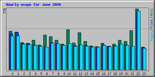 Hourly usage for June 2026