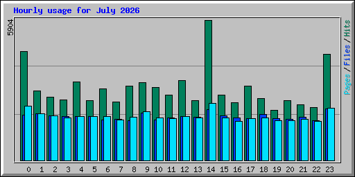 Hourly usage for July 2026